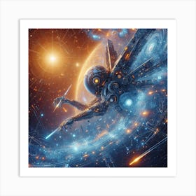 Spaceship In Space 15 Art Print