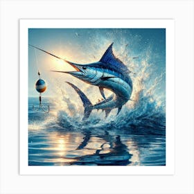 Marlin Fishing 1 Art Print