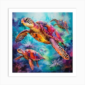 Sea Turtles 1 Art Print