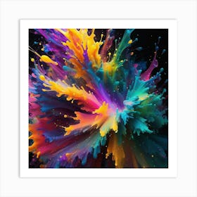 Colorful Splash 1 Art Print