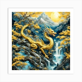 Golden dragon 1 Art Print