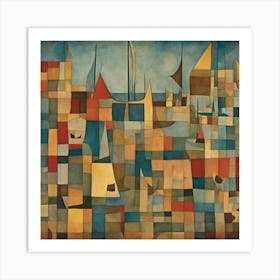 A Rich Harbour, Paul Klee Abstract Living Room Hallway Art Print 1 Art Print