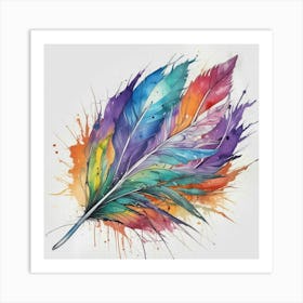 Feather Painting 11 Art Print