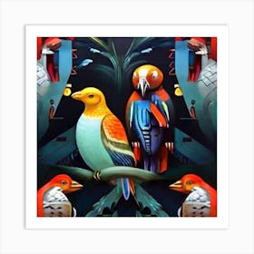 Parrots Art Print