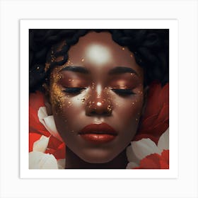 Portrait Of A Black Woman 2 Art Print