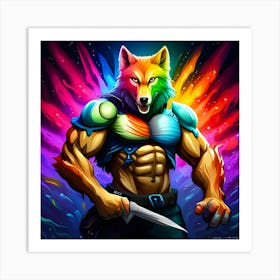 Wolf Warrior 1 Art Print