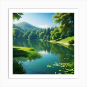 Peaceful Countryside Lake 2023 11 07t103903 Art Print