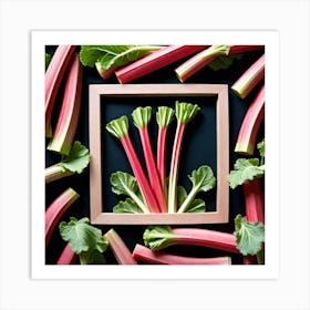 Rhubarb In A Frame 4 Art Print