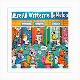 Here All Writers Welcome Art Print