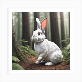 Rabbit In The Woods 6 Art Print