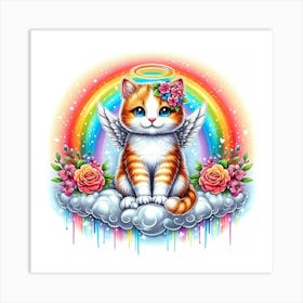 Angel Cat 2 Art Print