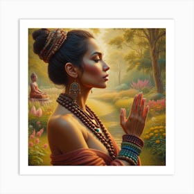 Buddha Woman Art Print