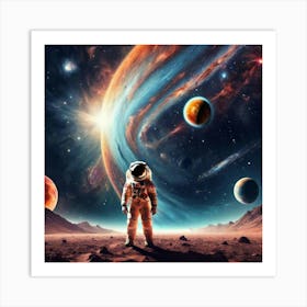 Astronaut In Space 1 Art Print