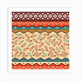 Ethnic Tribal Pattern Background Art Print