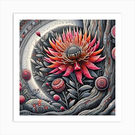 Flower Of The Waratah Art Print