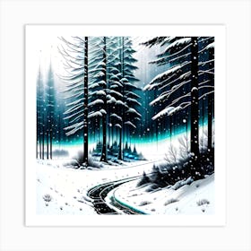 Snowy Forest 1 Art Print