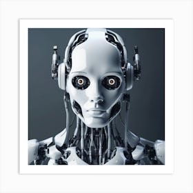 Robot Head 8 Art Print