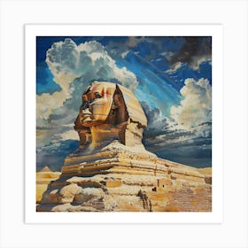 A Sphinx In Giza Oil Painting Illustration 1719991943 3 Art Print