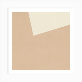 Minimalist Abstract Geometries - Nude 02 Art Print