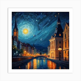 Night In The City Art Print