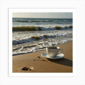 Coffee On The Beach 19 Art Print