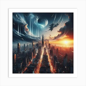 Futuristic City 7 Art Print