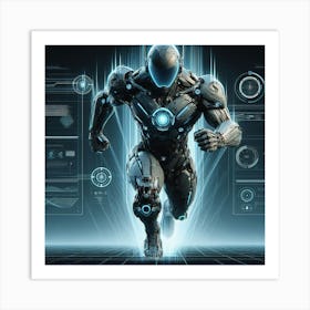 Futuristic Man Running 13 Art Print