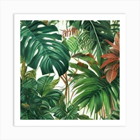 Jungle Night Botanical Art Print 1 Art Print