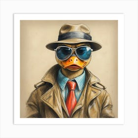 Detective Duck 8 Art Print