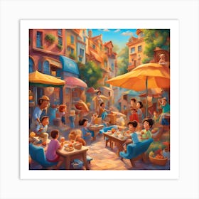 Cafe In Paris Art Print