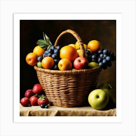 Basket Of Fruit 3 Art Print