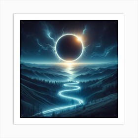 Eclipse In The Sky Art Print