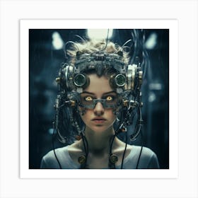 Futuristic Girl 5 Art Print