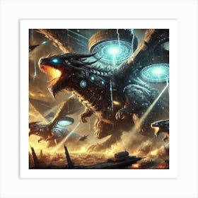 Sky Dragon Heavy Kaiju Carriers Art Print