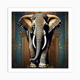 Elephant Painting 1 Art Print
