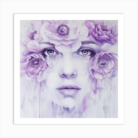 'Purple Roses' 1 Art Print