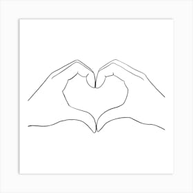 Line Drawing Love Heart Art Print