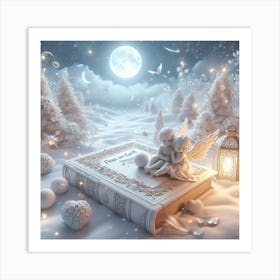 Angels On The Book 2 Art Print