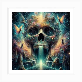 Skull Dreamscape by Cam Views Art Print