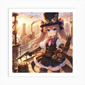 Steampunk Girl 1 Art Print