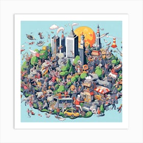 Cityscape Art Print