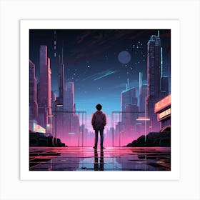 Futuristic Cityscape 2 Art Print