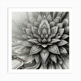 Fractal Flower 3 Art Print