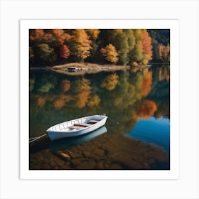 Boat On The Lake Art Print