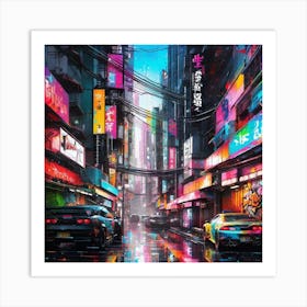 Neon City 7 Art Print