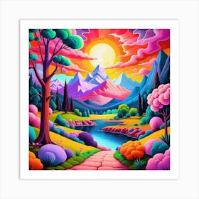 Landscape Painting Art Print