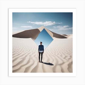 Man In The Desert 97 Art Print