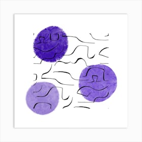 Purple Circles Art Print