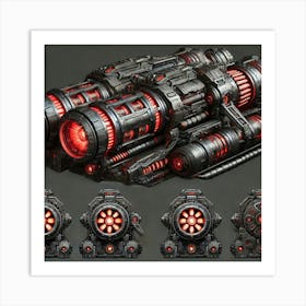 Juggernaut Tanks Energy Cannons Alt Art Print