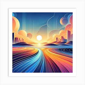 Abstract Cityscape 21 Art Print